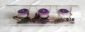 skl. stojan + 3 čajové sviečky š.23cm PURPLE