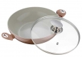 BLAUM wok + veko 28x8cm/3L keramický vnútorný povrch